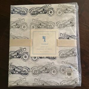 Pottery Barn Kids unopened Twin Sheet Set - Motorcycles